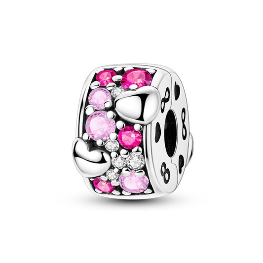 „Pink Hearts“ klipsový prívesok